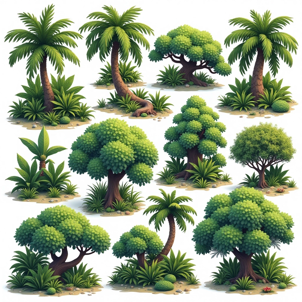 Tropical Paradise Trees and Plants